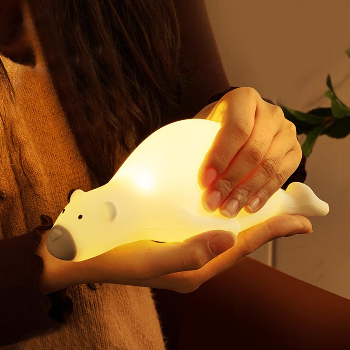 Everything Baby Duck Sleep Lights with touch sensor, rechargeable silicone night lamp, dimmable baby night light for kids.