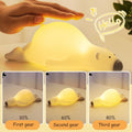 Everything Baby duck-shaped sleep light with touch sensor, silicone night lamp, rechargeable, dimmable, for babies and kids.