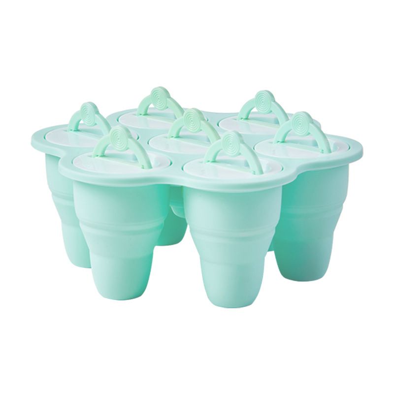 BPA-free collapsible popsicle molds with 7 cavities for making DIY ice pops, suitable for children and adults, by Everything Baby.