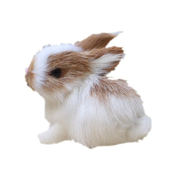 Set of 4 mini plush rabbits, realistic and cute, perfect for pretend play, as Easter bunny figures or birthday gifts.