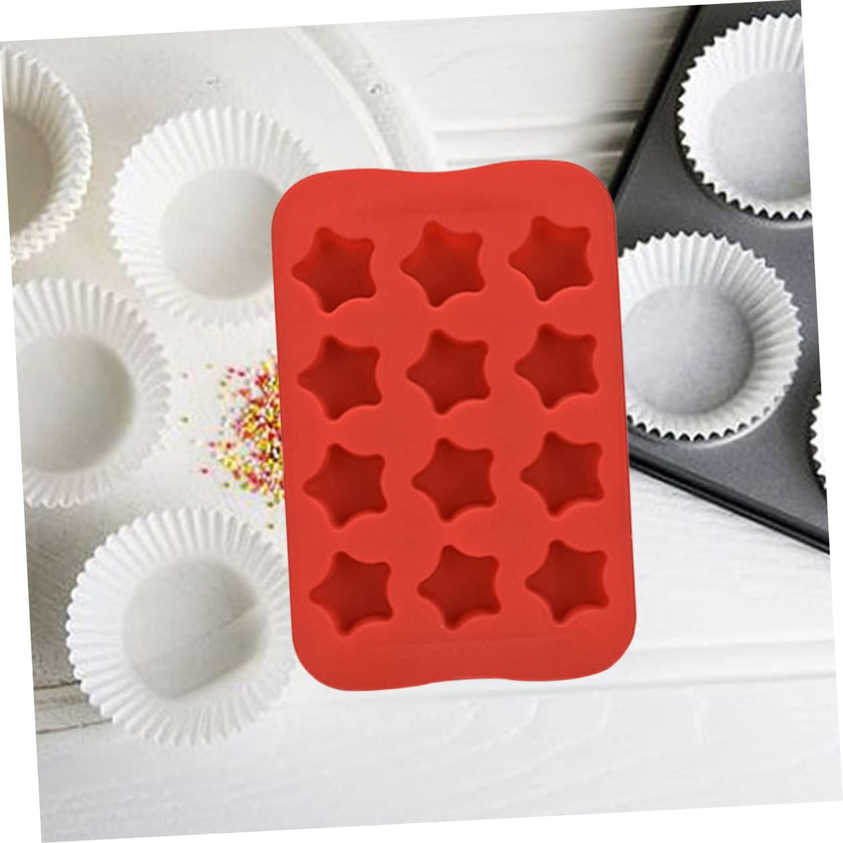 Decorative chocolate and dessert tray with mold for ice cubes, jelly, and candies, by Everything Baby, for nursing and feeding.