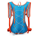 Lightweight blue cycling backpack for kids with 2L hydration bladder, suitable for hiking and outdoor adventures.