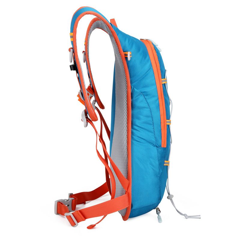 Lightweight blue cycling backpack for kids with 2L hydration bladder, suitable for hiking and mountaineering from Everything Baby.