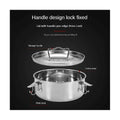 Stainless steel non-stick flan mold with lid, designed for pretend play, part of baby and kid's toy kitchen set by Everything Baby.