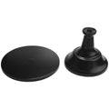 Black metal iron round cake stand with pedestal base, designed for serving desserts and cake displays.