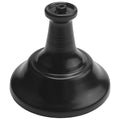 Black metal iron round cake stand with pedestal design for serving desserts, ideal for outdoor play and kids' outdoor activities.