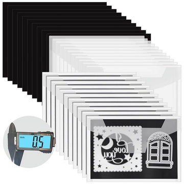 40-pack magnetic die storage pockets and sheets for craft envelopes, 0.5mm thick, ideal for organizing building toys and craft supplies.