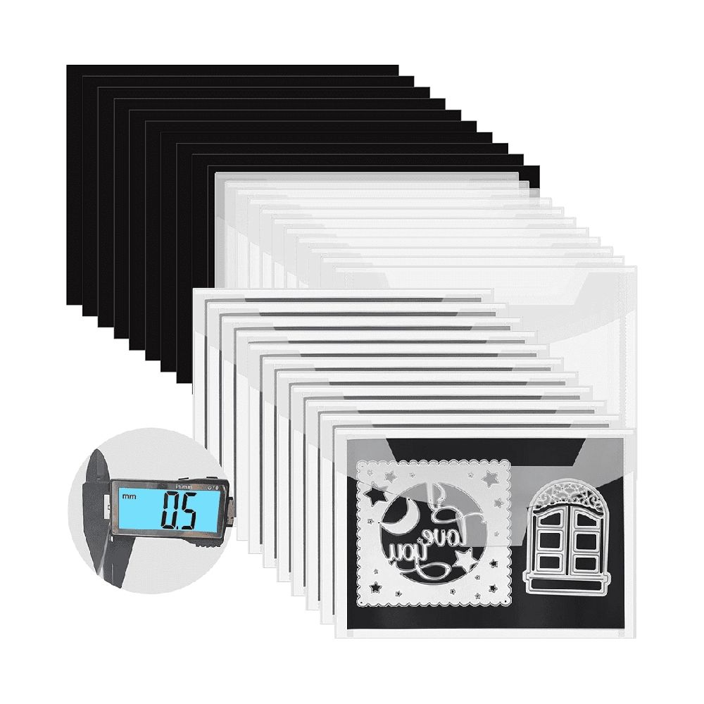 40 pcs magnetic die storage pockets and sheets for craft envelopes, suitable for building toys and creative storage.