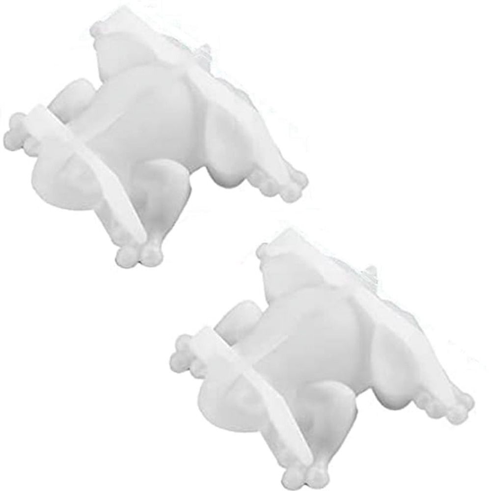 Two frog-shaped resin molds for epoxy casting, cute 3D animal silicone molds suitable for baby and kids nursing projects.