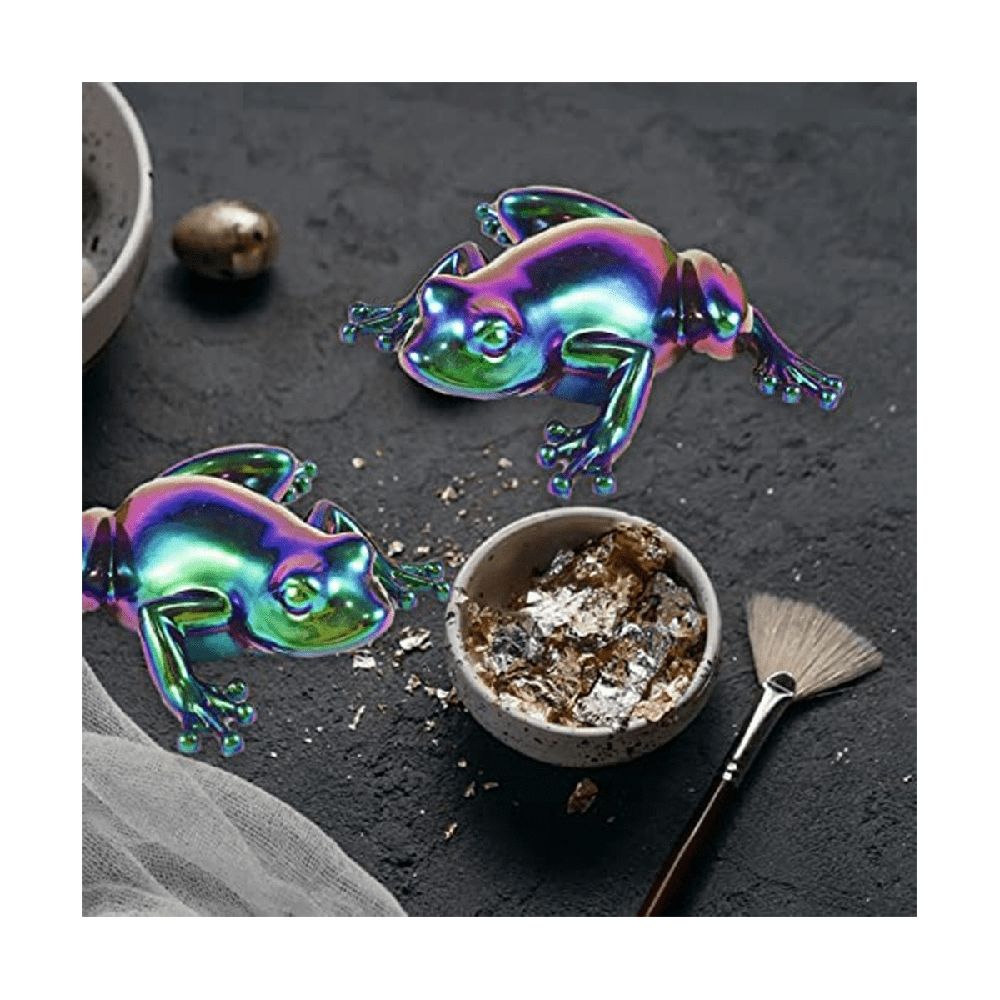 Two frog-shaped resin molds for epoxy casting, 3D cute animal silicone molds for baby and kids nursing and feeding crafts.