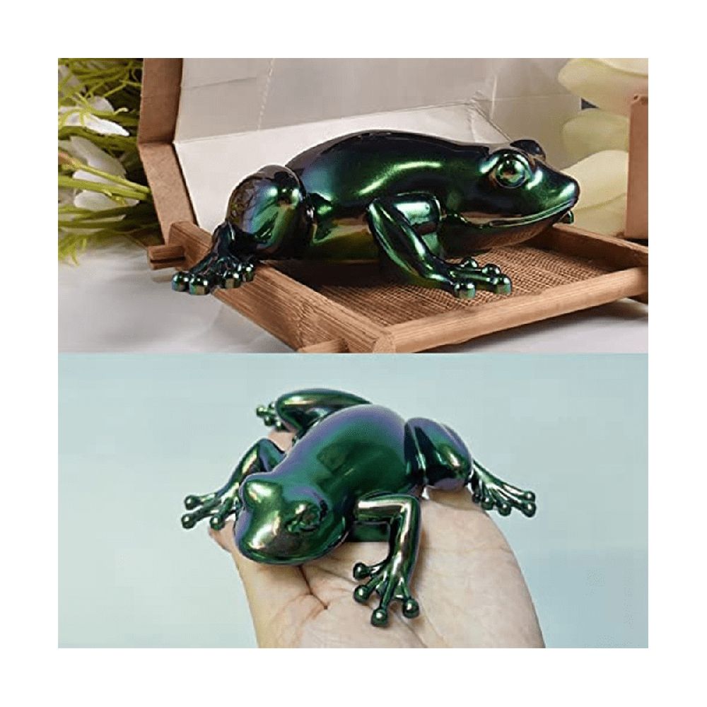 Two frog-shaped resin molds made of silicone, perfect for epoxy casting, featuring cute 3D animal designs for crafting projects.