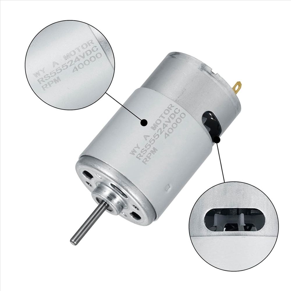 24V 40000RPM electric motor for kids ride-on cars, high-speed RS555 motor set by Everything Baby with 4pcs for ride-on toys.
