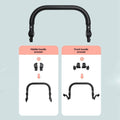 Adjustable stroller bumper bar armrest for baby pushchair by Everything Baby, features a comfortable handle for added safety.