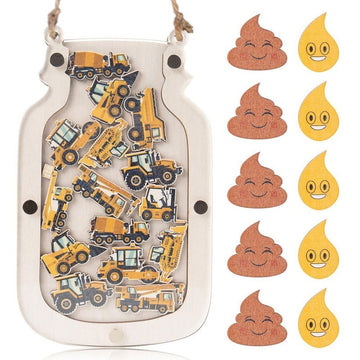 Ocean-themed reward jar for kids classroom chart featuring a truck design, used for potty training and behavior rewards.