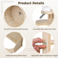 2PCS hamster wheel set with silent running wheel and adjustable water dispenser stand for hamsters, hedgehogs, and guinea pigs.