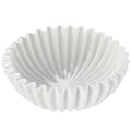Decorative ruffle bowl with French wave design, versatile for fruit, keys, or decor on tables and shelves in stylish home settings.
