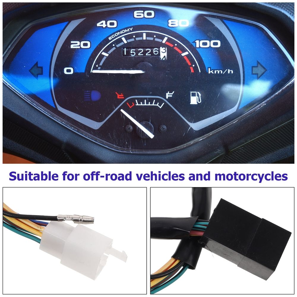 Digital motorcycle gear indicator by Everything Baby, mounted on a bike handlebar, showing gear display for offroad and street riding.
