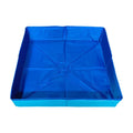 Red foldable pet bath tub and portable kiddie pool for small dogs, cats, and kids, with quick setup and PVC construction.