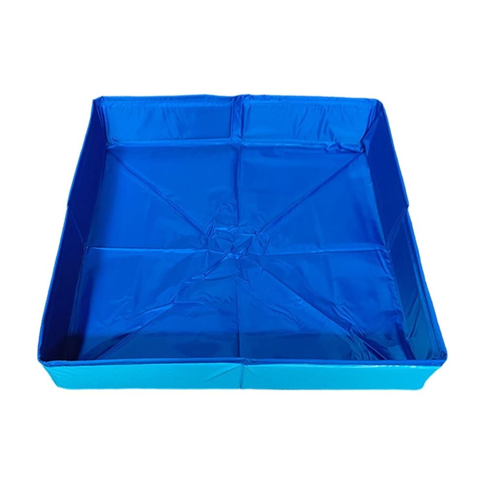 Red foldable pet bath tub and portable kiddie pool for small dogs, cats, and kids, with quick setup and PVC construction.