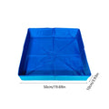 Red foldable pet bath tub and portable paw washer for small dogs and cats, with a collapsible design for easy setup and use.