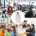 Baby and kids eye chart from Everything Baby, used for visual acuity testing in schools and home physical exams.