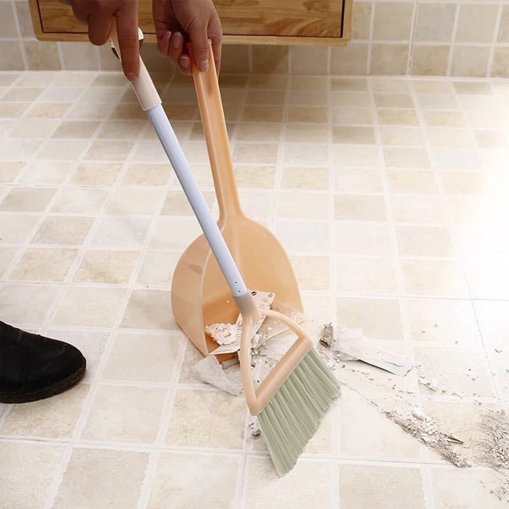 Kids mini broom and dustpan set from Everything Baby, toddler cleaning toy for pretend play and household helper activities.