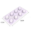 Egg-shaped silicone molds for baking and crafts, ideal for Easter chocolate, desserts, muffins, mousse, and handmade soap.