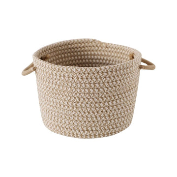 Mini woven rope storage basket from Everything Baby, cute toy box for nursery, living room, or closet organization.