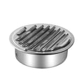 Round stainless steel vent cover with screen mesh, suitable for kitchen, bathroom, and office ventilation, by Everything Baby.