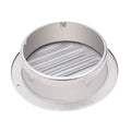 Round stainless steel vent cover with screen mesh, suitable for kitchen, bathroom, or office ventilation, from Everything Baby.