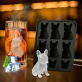 Cute French Bulldog silicone popsicle mold by Everything Baby, flexible ice maker for fun homemade drinks and dog-themed treats.