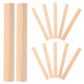 Set of 30 unfinished wood dowel rods for crafts and projects, beige sticks ideal for kids' building toys and artistic decorations.