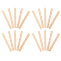 Thirty unfinished wooden dowel rods in beige, ideal for crafts, projects, and artistic decorations, by Everything Baby.