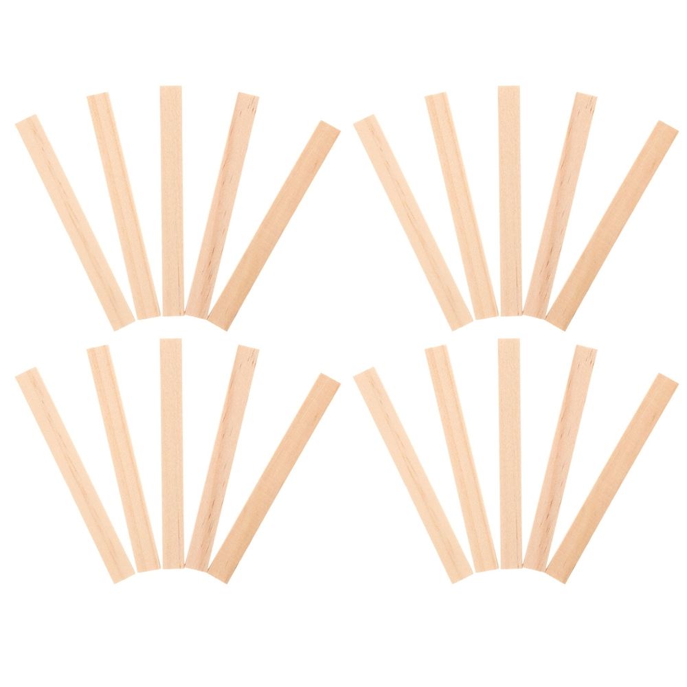 Thirty unfinished wooden dowel rods in beige, ideal for crafts, projects, and artistic decorations, by Everything Baby.
