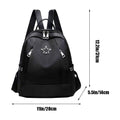 Water-repellent women's anti-theft casual backpack with large capacity, convertible straps, suitable for travel, shopping, outdoor, or school.