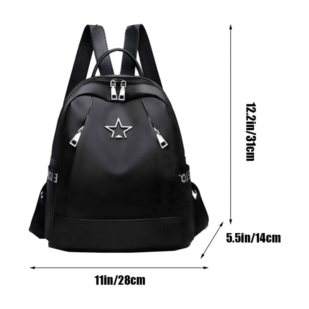 Water-repellent women's anti-theft casual backpack with large capacity, convertible straps, suitable for travel, shopping, outdoor, or school.