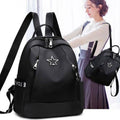 Women's anti-theft water-repellent casual backpack with large capacity, convertible straps, stylish secure design for travel, school, or outdoor use.