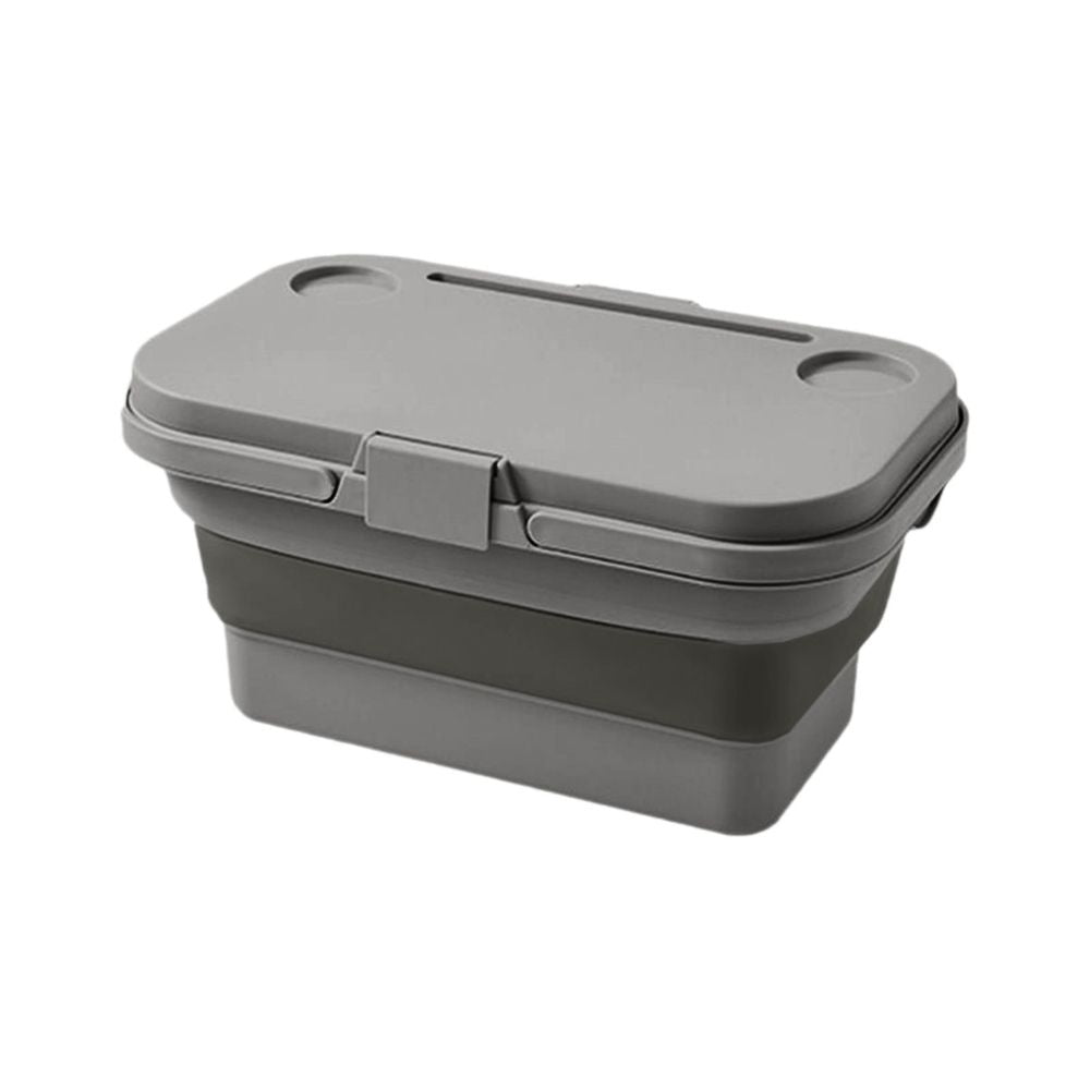Foldable camping storage box by Everything Baby, water-repellent, large capacity, with handle, doubles as a chopping board for outdoor use.