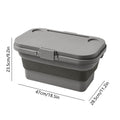 Foldable camping storage box by Everything Baby, water-repellent, large capacity, with handle, doubles as a chopping board for outdoor use.