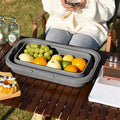 Foldable camping storage box by Everything Baby with water-repellent material, large capacity, hidden handle, ideal for outdoor and picnic use.