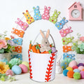 Easter kids portable storage bucket by Everything Baby, colorful multi-purpose tote for candy, snacks, and toys.
