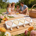 White silicone ice cream molds for DIY frozen desserts, 13.85x5.19in, perfect for kids' pretend play and creative dessert making.