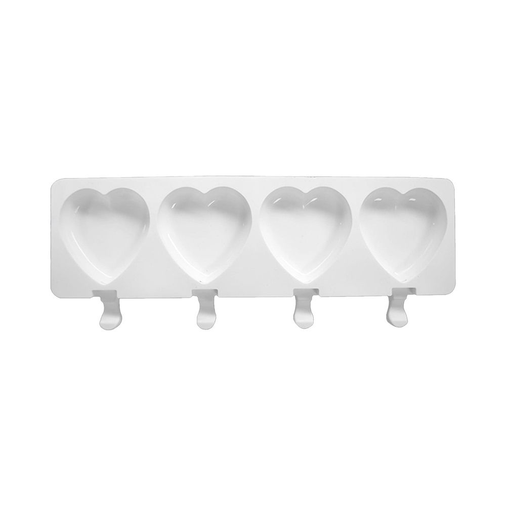 White silicone ice cream molds for kids, 13.85x5.19 inches, DIY frozen dessert maker, pretend play toy by Everything Baby