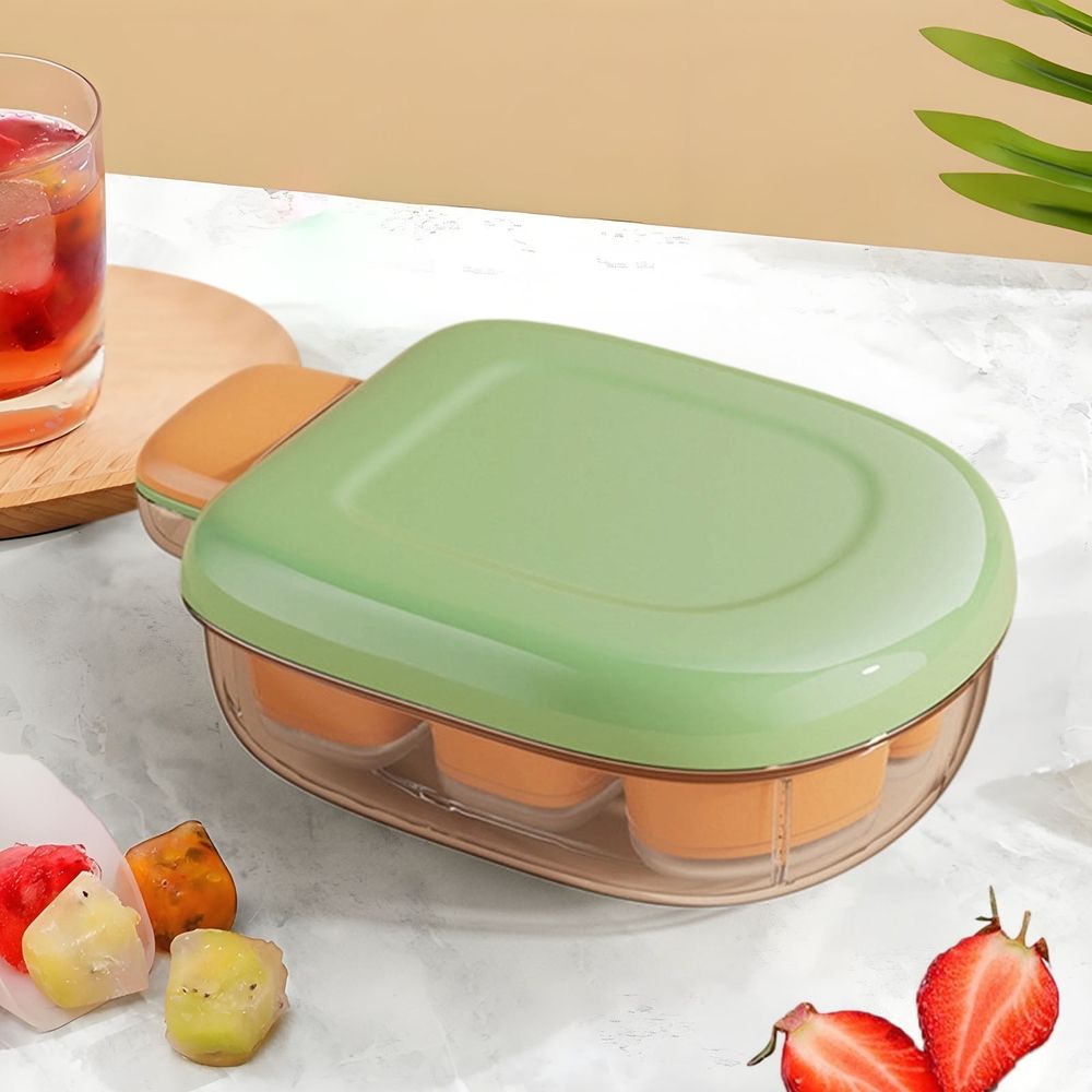 Purple multi-shape ice mold by Everything Baby, easy to demold for fun kitchen and party drinks, designed for kids' pretend play.