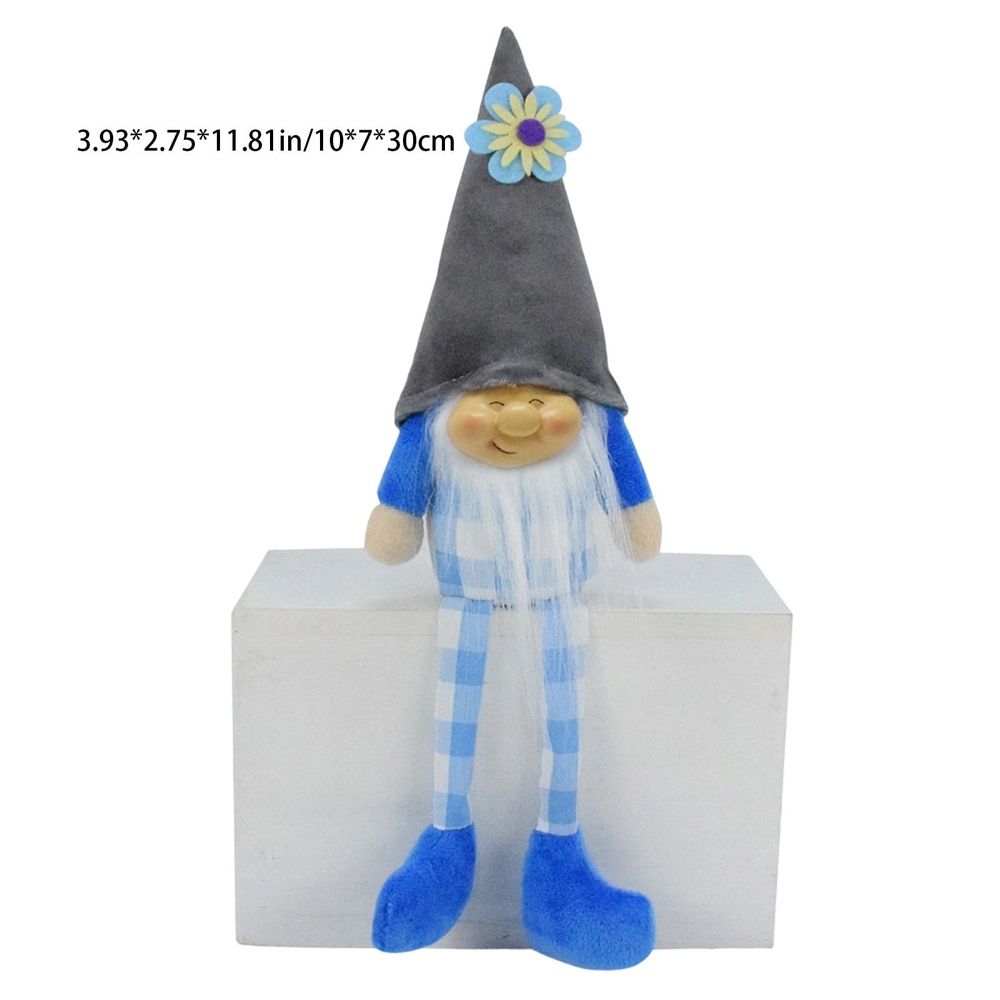 Cute dangling gnome doll with a pink outfit and smiling face, perfect for home tabletop or shelf decor, by Everything Baby.