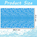 Blue sea themed disposable tablecloth with stain-resistant material, ideal for birthday parties, beach events, and summer gatherings.