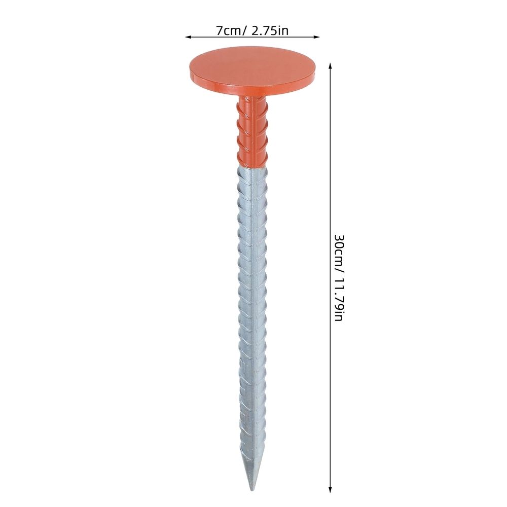 Metal property line markers and iron stakes for lawn and grass boundary marking, designed for outdoor use.