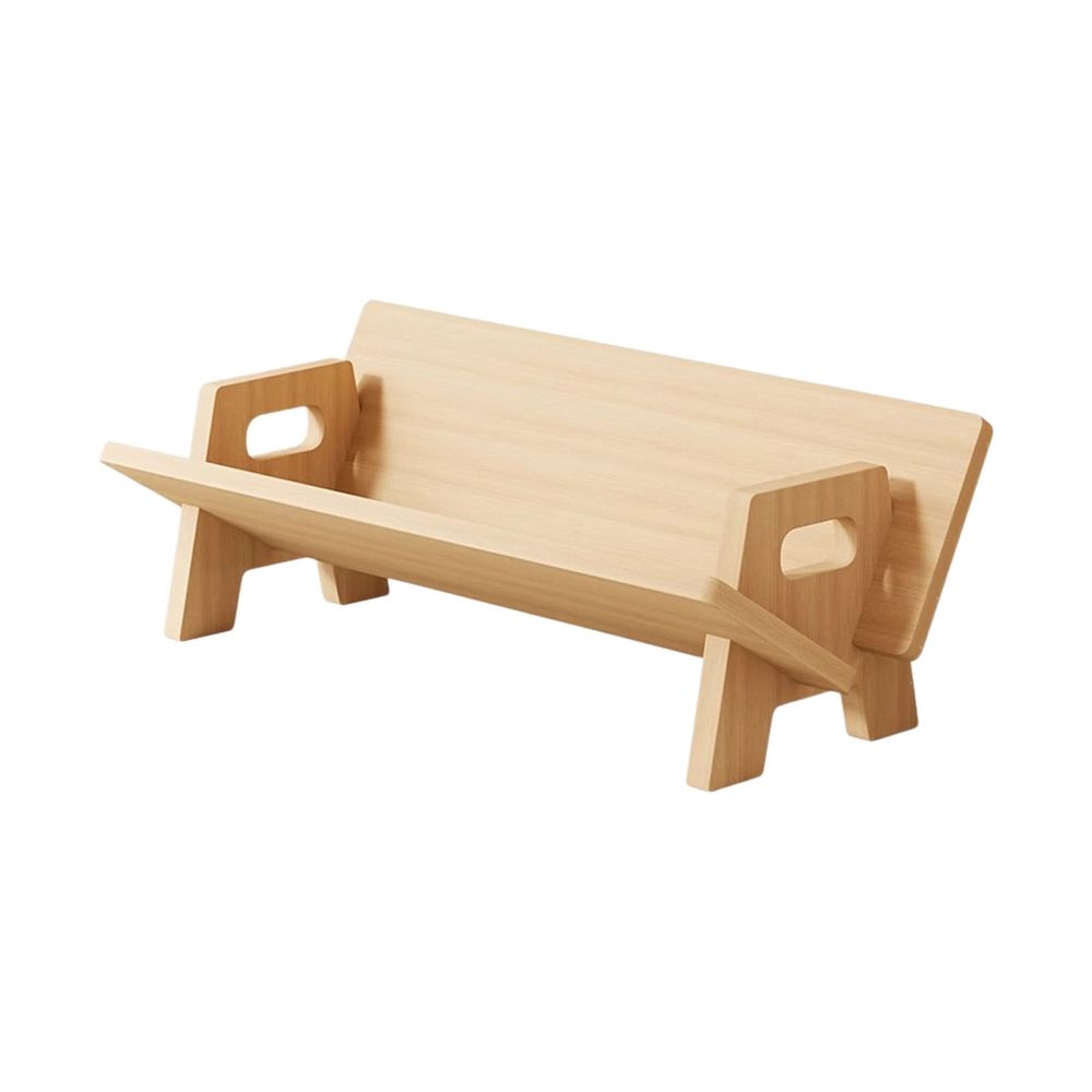 Solid wood desktop bookshelf and tilted book holder for home office or study, suitable for magazines, novels, and textbooks.