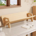 Solid wood desktop bookshelf for kids, tilted book holder for magazines, novels, and textbooks, ideal for small spaces on desks or shelves.