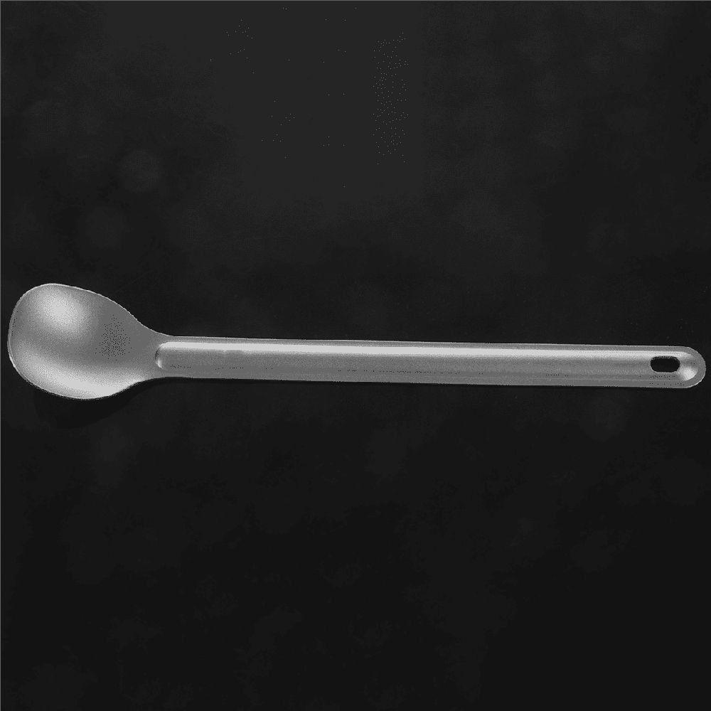 Three titanium camping spoons with long handles, 21.5cm, suitable for outdoor outdoor tableware, by Everything Baby.